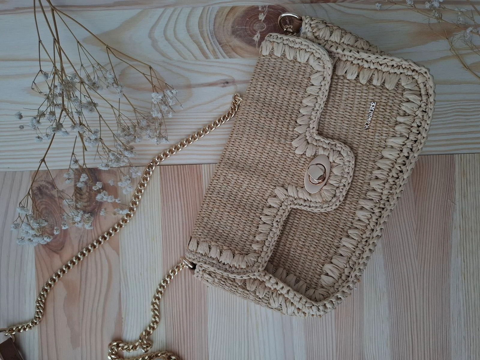 🤎 Sac à main bandoulière effet paille / jute – bohème chic – neuf – photo 3
